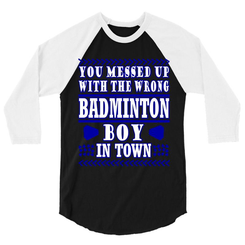 Badminton Badminton Racket Birdy Shuttlecock 3/4 Sleeve Shirt by cryingdappled109 | Artistshot