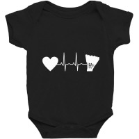 Badminton Ball Heartbeat Baby Bodysuit | Artistshot