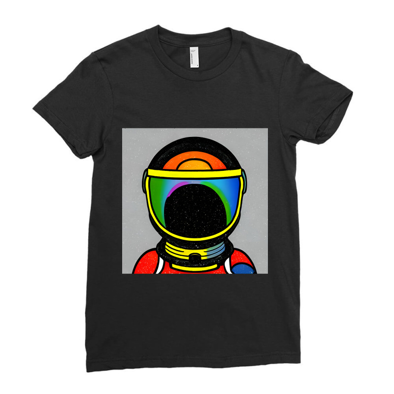 Astronaut Ladies Fitted T-Shirt by brushdatum98 | Artistshot