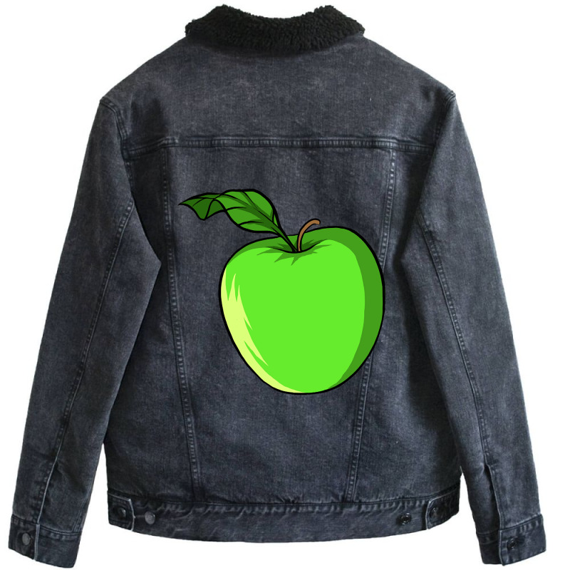 Apple - Fruit Health Gym Fitness Unisex Sherpa-Lined Denim Jacket by dealgummy642 | Artistshot