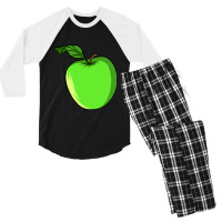 Apple - Fruit Health Gym Fitness Men's 3/4 Sleeve Pajama Set | Artistshot