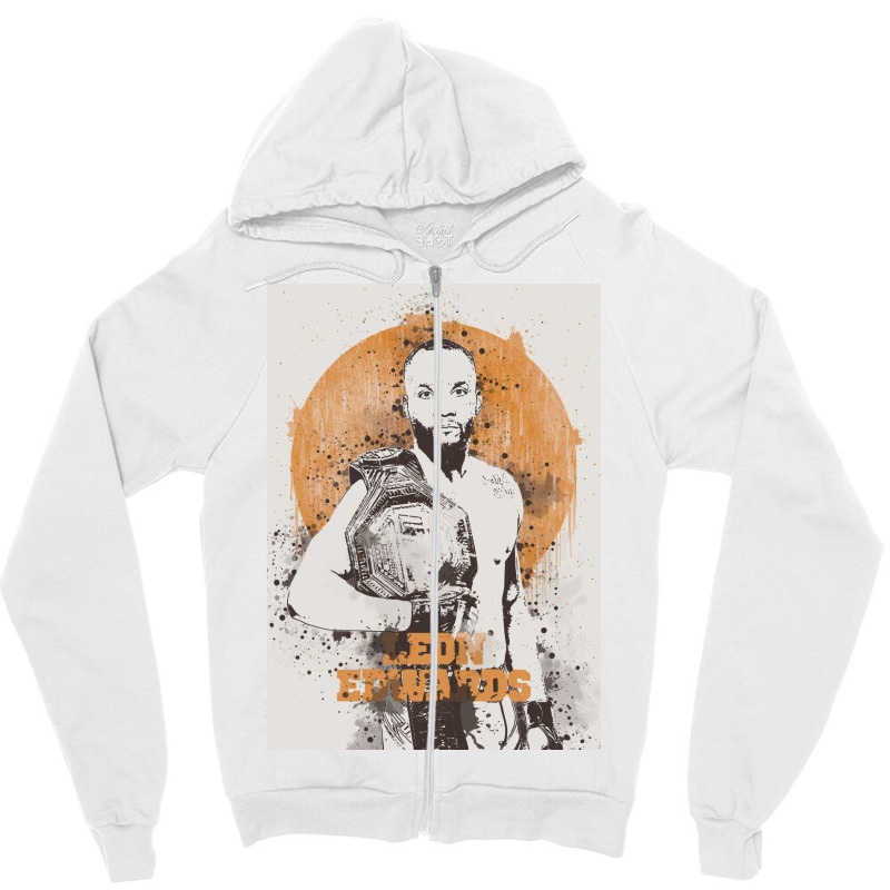 Leon Edwards Painting Art Zipper Hoodie | Artistshot