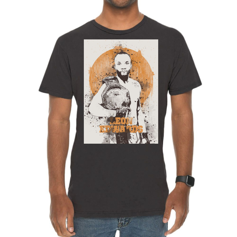 Leon Edwards Painting Art Vintage T-shirt | Artistshot