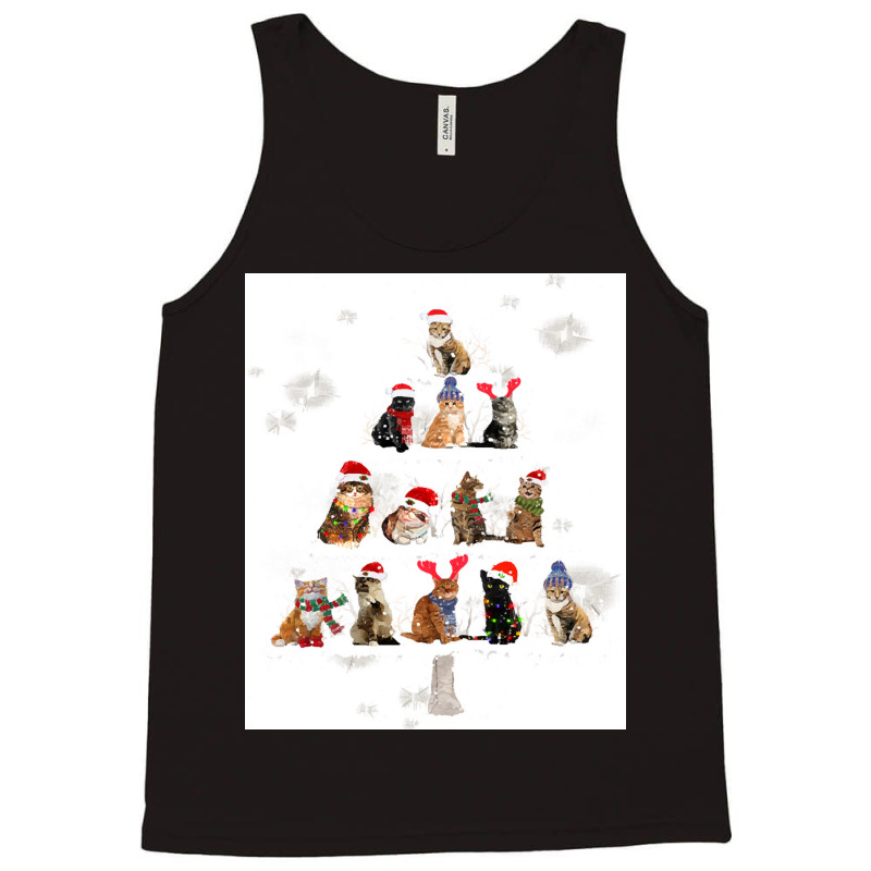 Cat Christmas Lovely Cats Christmas Tree Costume Tank Top | Artistshot