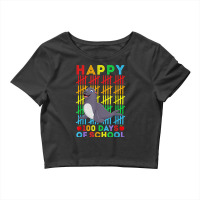 Sea Lion Lovers Teacher Student Happy 100 Days Of School T Shirt Crop Top | Artistshot