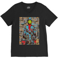 Apple Face V-neck Tee | Artistshot