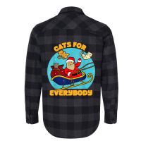 Cats For Everybody Christmas Cat Flannel Shirt | Artistshot