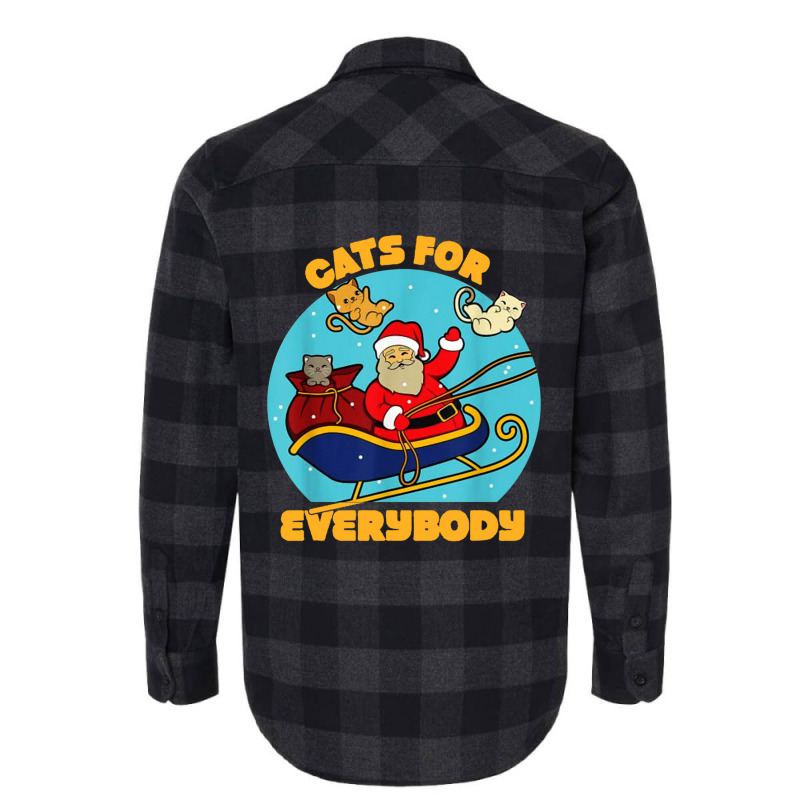 Cats For Everybody Christmas Cat Flannel Shirt | Artistshot