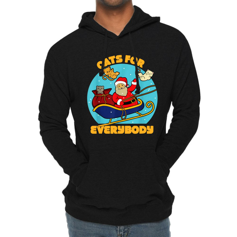 Cats For Everybody Christmas Cat Lightweight Hoodie | Artistshot