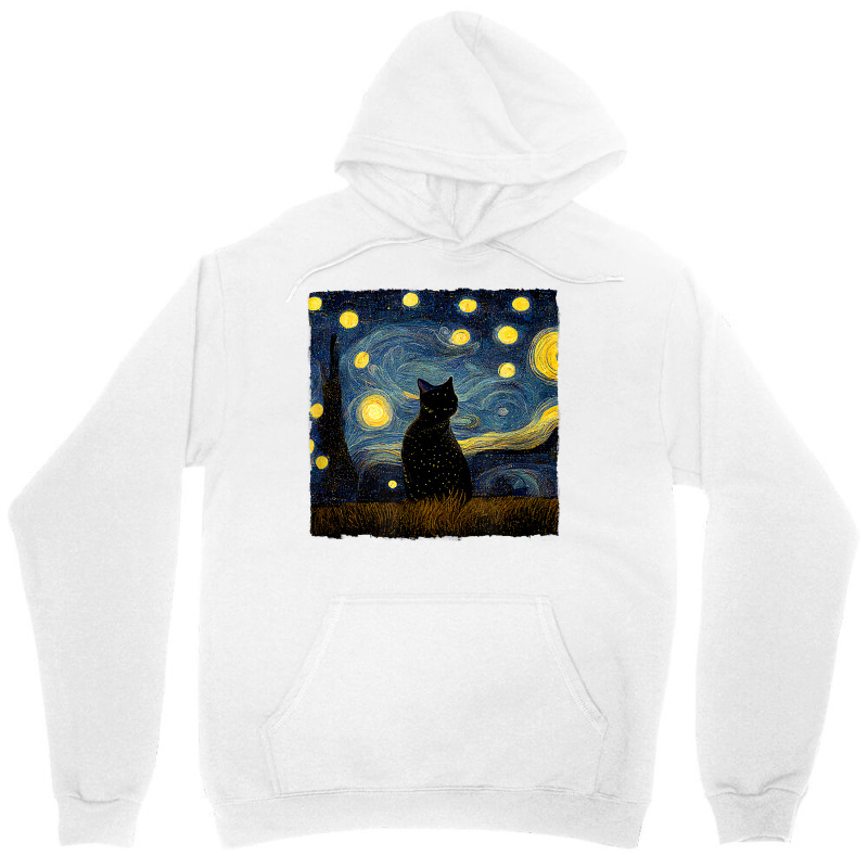 Cats Starry Night Painterly Aesthetic T Shirt Unisex Hoodie by annien | Artistshot