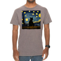 Cats Starry Night Painterly Aesthetic T Shirt Vintage T-shirt | Artistshot