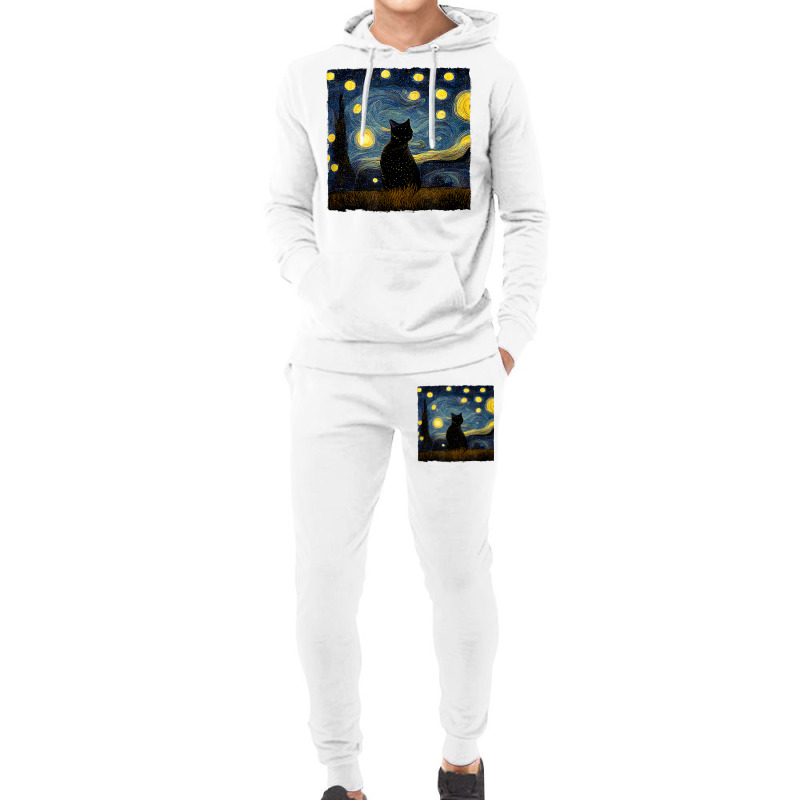 Cats Starry Night Painterly Aesthetic T Shirt Hoodie & Jogger set by annien | Artistshot