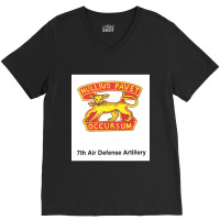 7th Air Defense Artillery (left Version) V-neck Tee | Artistshot