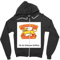 7th Air Defense Artillery (left Version) Zipper Hoodie | Artistshot