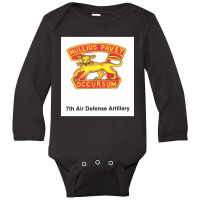 7th Air Defense Artillery (left Version) Long Sleeve Baby Bodysuit | Artistshot