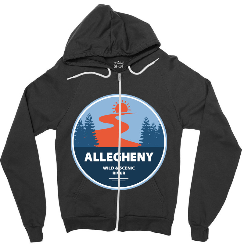 Allegheny Wild And Scenic River Zipper Hoodie | Artistshot