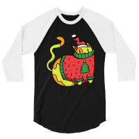 Christmas Cat Cat Christmas 3/4 Sleeve Shirt | Artistshot