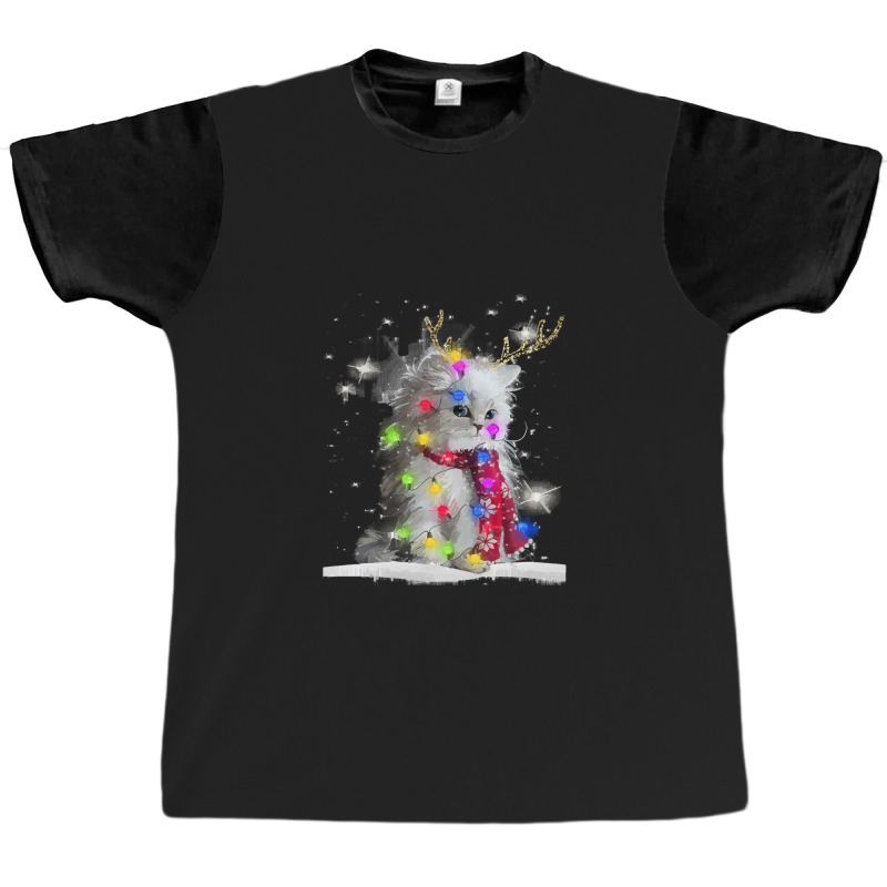 Christmas Cat Cute Baby Cat Christmas Graphic T-shirt | Artistshot