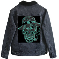 Neon Breaking Deadblacklight Deadsmoking Poster Unisex Sherpa-lined Denim Jacket | Artistshot