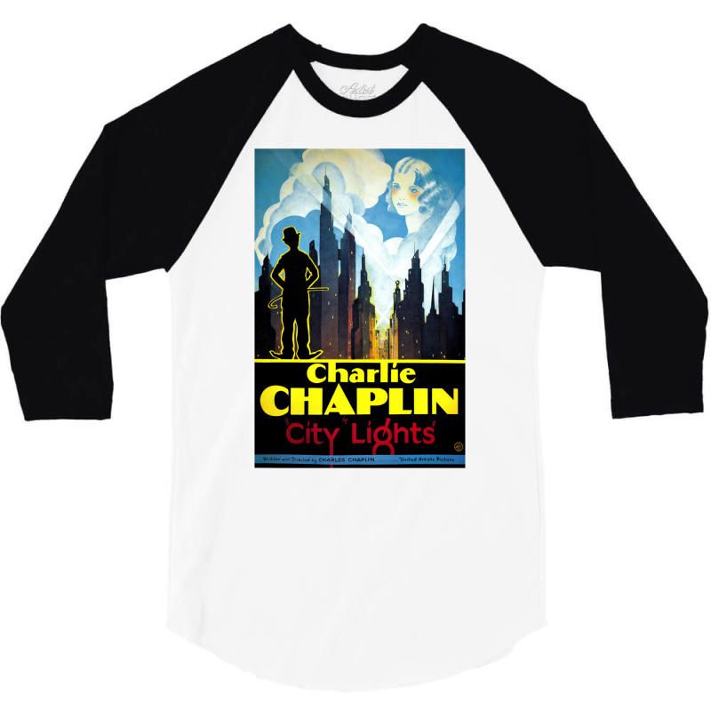 Charlie Chaplin, City Lights, 1931 Theatrical Release Poster Classic S 3/4 Sleeve Shirt by kahuakalux4 | Artistshot