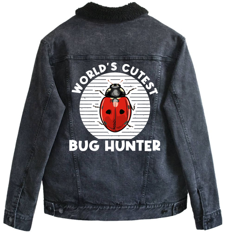 Bug Lover Design For Your Bug Hunter Stars Green Unisex Sherpa-Lined Denim Jacket by jegatjinty9 | Artistshot