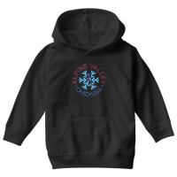 Alpine Valley, Ohio - Man Skier, Blue Snowflake Youth Hoodie | Artistshot