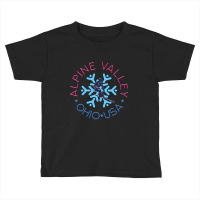 Alpine Valley, Ohio - Man Skier, Blue Snowflake Toddler T-shirt | Artistshot