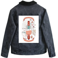 Piece Of Sht Bohorseman Poster Hipster Unisex Sherpa-lined Denim Jacket | Artistshot