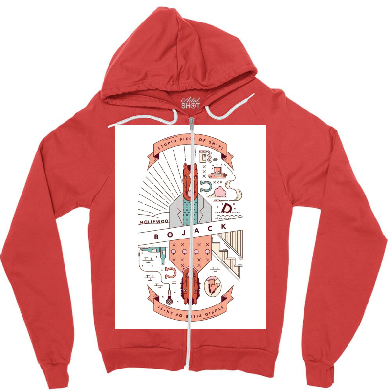 Piece Of Sht Bohorseman Poster Hipster Zipper Hoodie | Artistshot