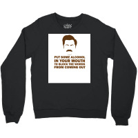 Ron Swanson Poster Girl Crewneck Sweatshirt | Artistshot