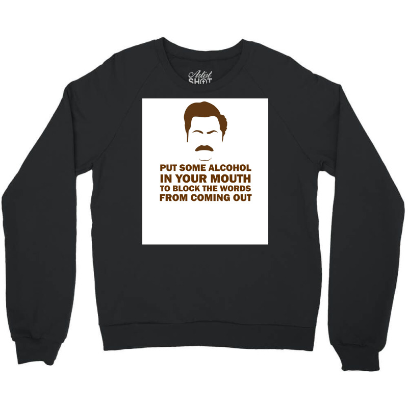 Ron Swanson Poster Girl Crewneck Sweatshirt | Artistshot