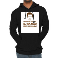 Ron Swanson Poster Girl Lightweight Hoodie | Artistshot