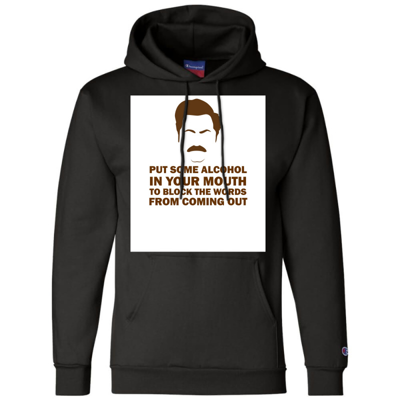 Ron Swanson Poster Girl Champion Hoodie | Artistshot