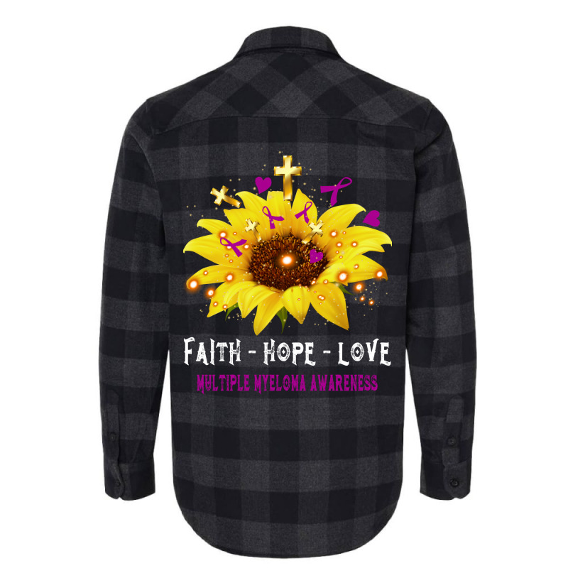 Faith Hope Love Multiple Myeloma Awareness Support Multiple Myeloma Wa Flannel Shirt by cojtihoskinc | Artistshot