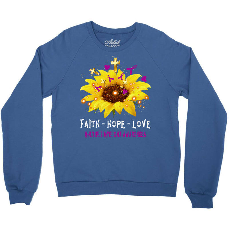 Faith Hope Love Multiple Myeloma Awareness Support Multiple Myeloma Wa Crewneck Sweatshirt by cojtihoskinc | Artistshot