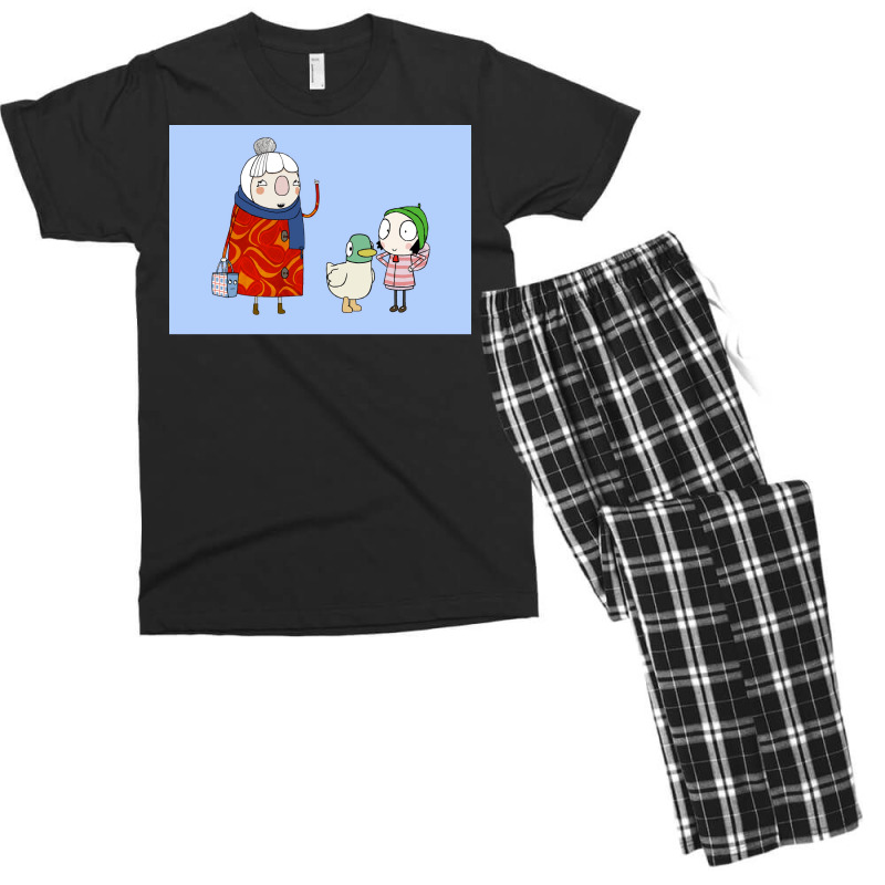 Scarf Lady Sarah And Duck Poster Yellow Men's T-shirt Pajama Set | Artistshot