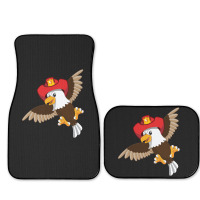 American Bald Eagle Chibi Anime Firefighter Full Set Car Mats | Artistshot