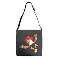 American Bald Eagle Chibi Anime Firefighter Adjustable Strap Totes | Artistshot