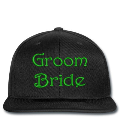 Groom Bride Embroidered Hat Snapback Designed By Madhatter