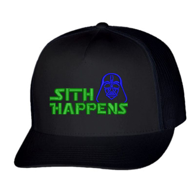 Sith Happens Embroidered Hat Trucker Cap Designed By Madhatter