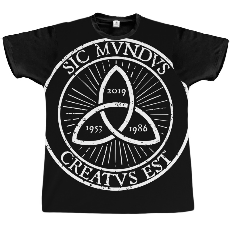 Sic Mvndvs Creatvs Est Poster Blue Graphic T-shirt | Artistshot