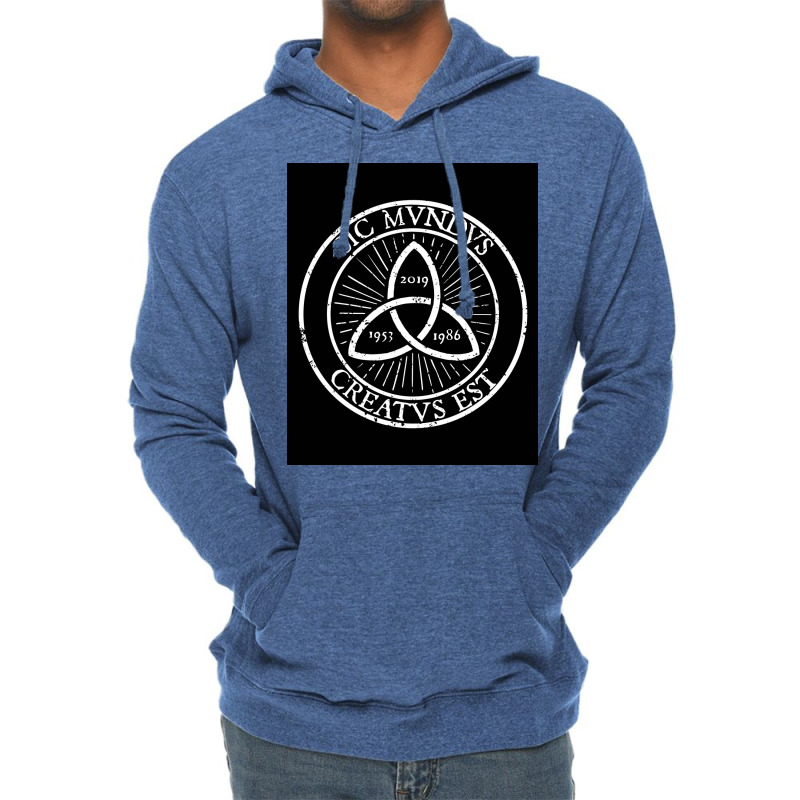 Sic Mvndvs Creatvs Est Poster Blue Lightweight Hoodie | Artistshot