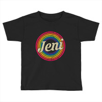 Jeni - Retro Rainbow Faded-style Toddler T-shirt | Artistshot