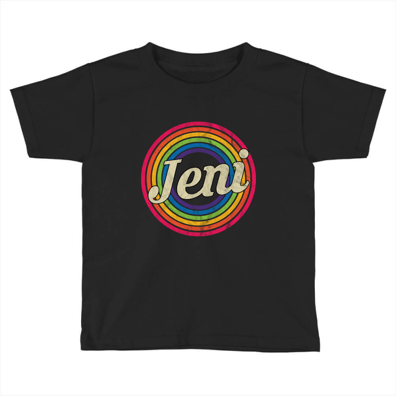 Jeni - Retro Rainbow Faded-style Toddler T-shirt | Artistshot