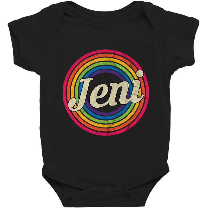 Jeni - Retro Rainbow Faded-style Baby Bodysuit | Artistshot