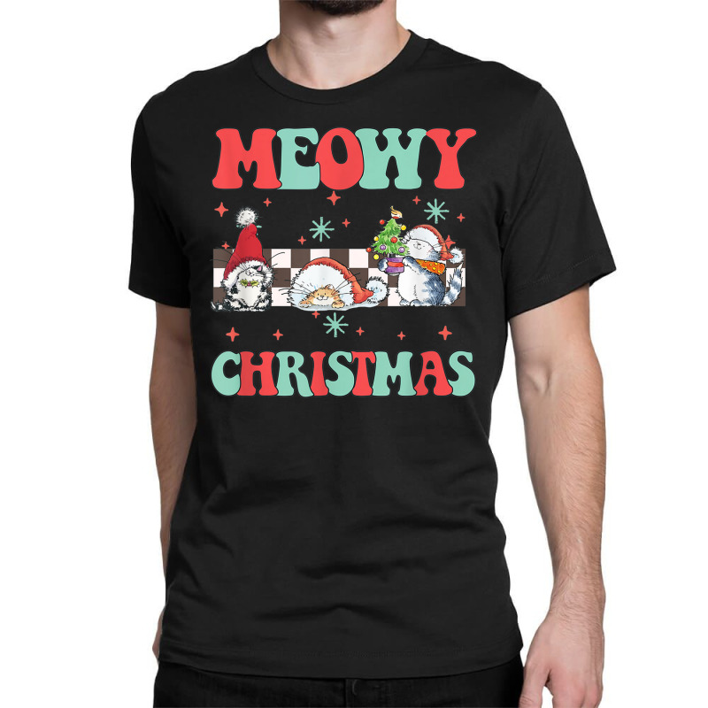 Merry Christmas Cute Cats Funny Ugly Christmas Cat Lover Classic T-shirt | Artistshot