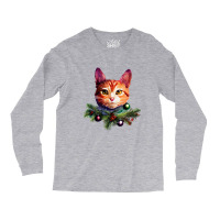 Orange Cat Christmas Vintage Cat Xmas Christmas Cat Pullover Long Sleeve Shirts | Artistshot