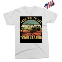 Take Him To The Train Station Poster Green Exclusive T-shirt | Artistshot