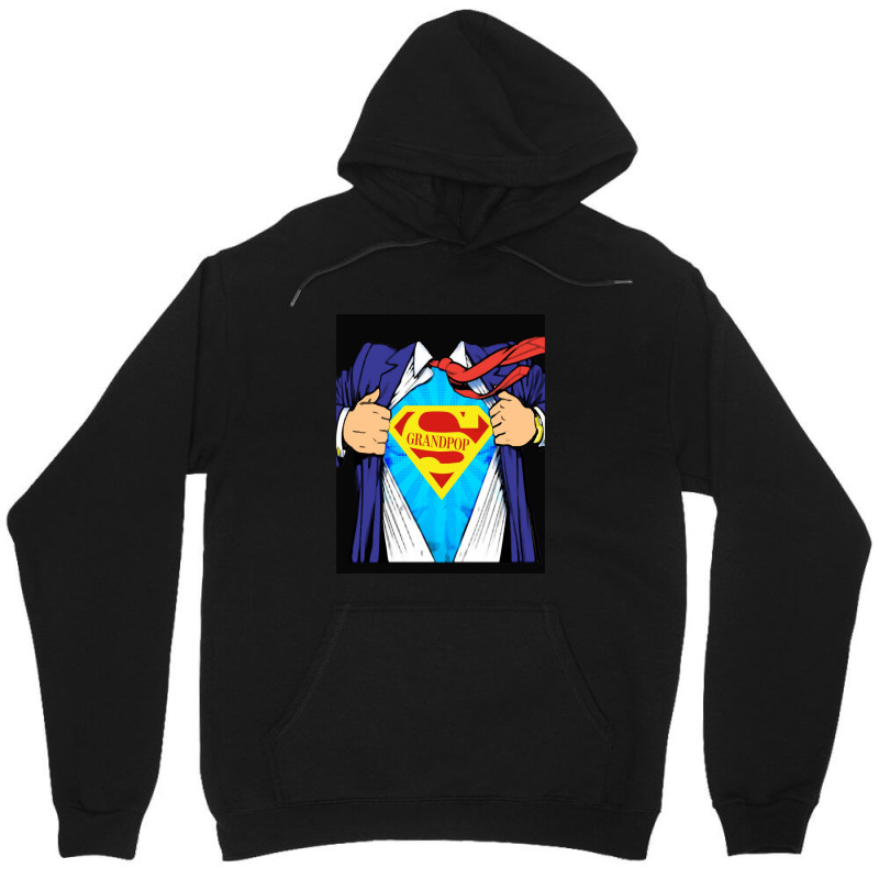 Grandpop Superhero Grandpa Ripped Unisex Hoodie | Artistshot