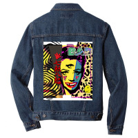 Bad Bad Chemical Spill Hipster Leopard Design With Clown Acid Men Denim Jacket | Artistshot